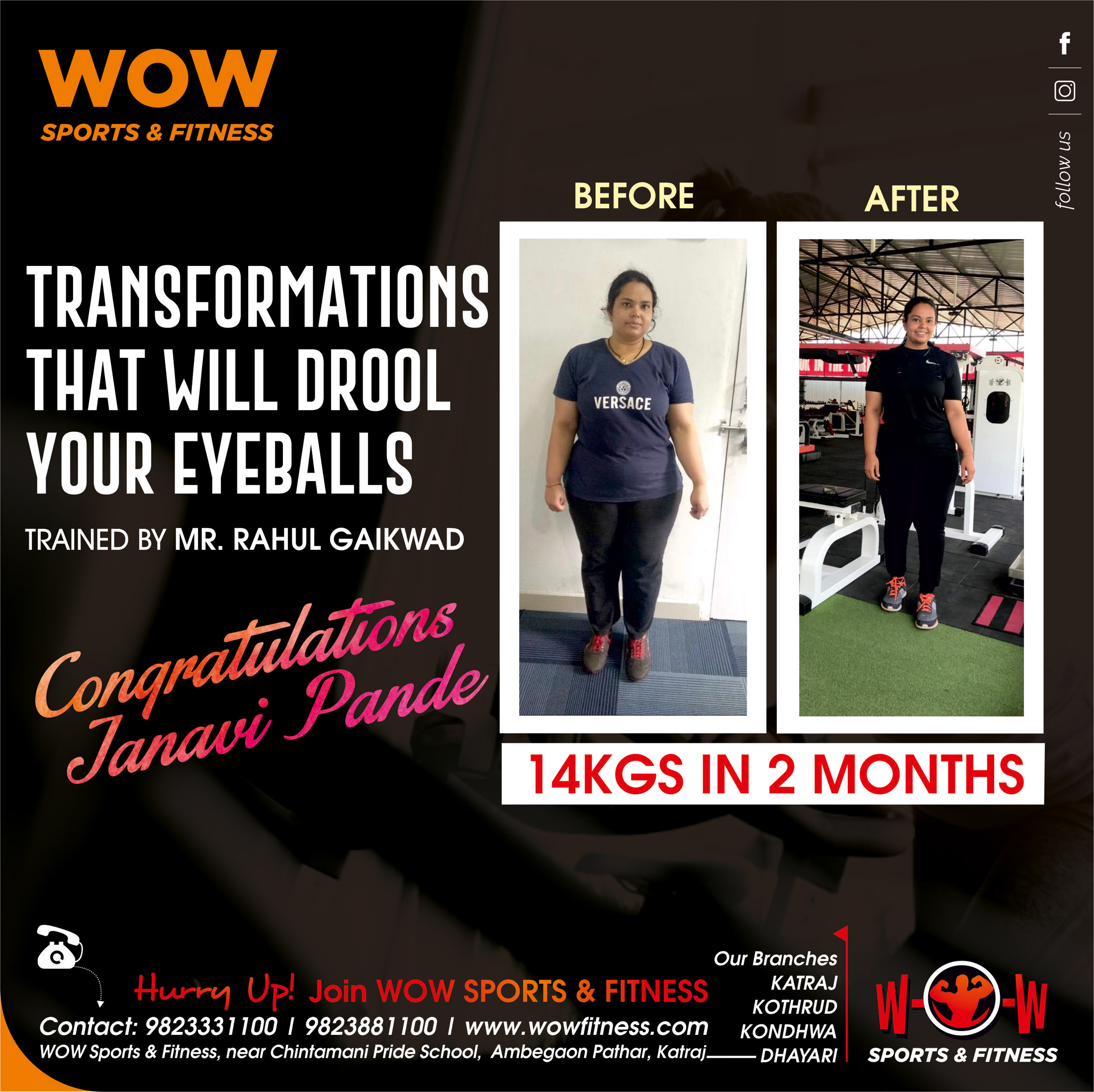 Transformation Details for WOW Fitness